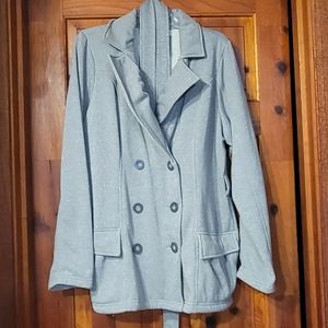 Maurices Sz0(14) sparkly gray coat, so pretty!